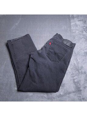 Levis 569 Mens Loose Straight Fit Jeans 33 Black Mid Rise Stretch Comfort